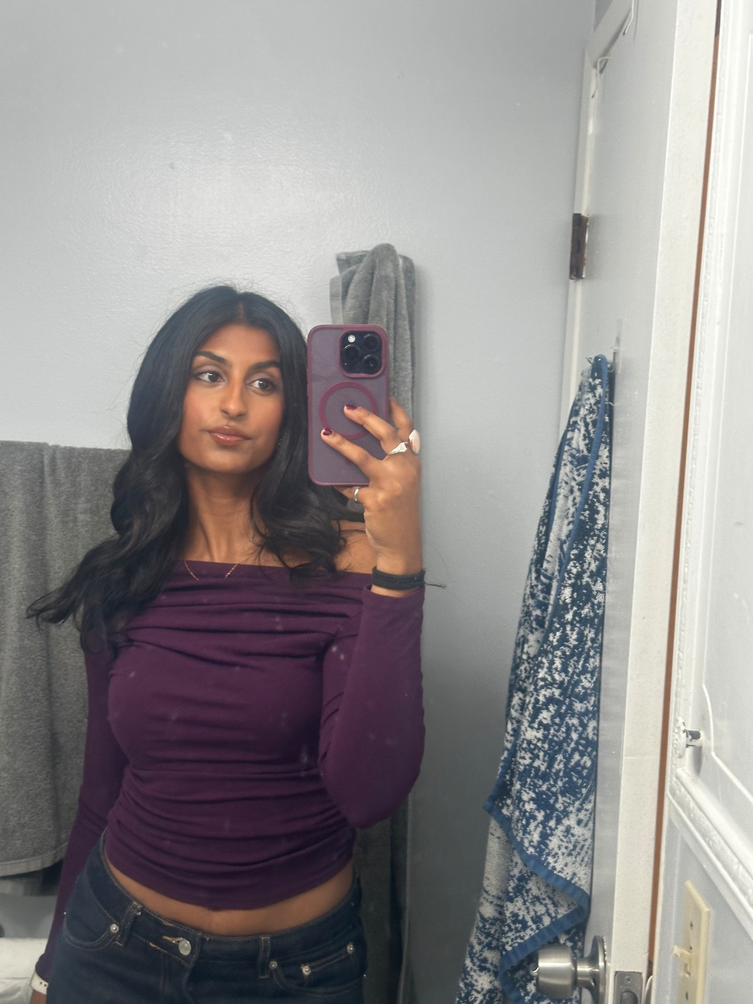 Night out fit🎉

Womens fashion, nightlife, night out, purple, off shoulder, long sleeve, dark wash jeans

#LTKgrwm #LTKootd #LTKdayinmylife