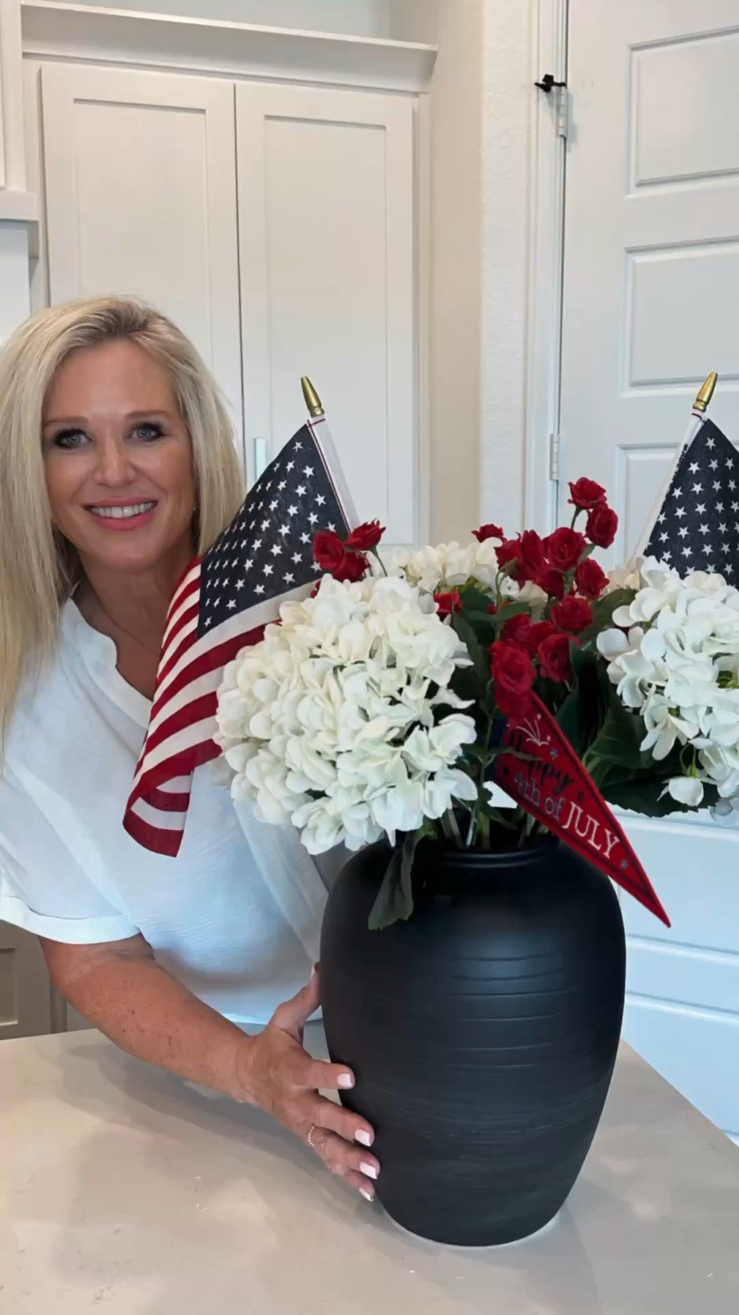 Patriotic centerpiece 
4 th of July 
Memorial Day

#LTKSeasonal #LTKootd