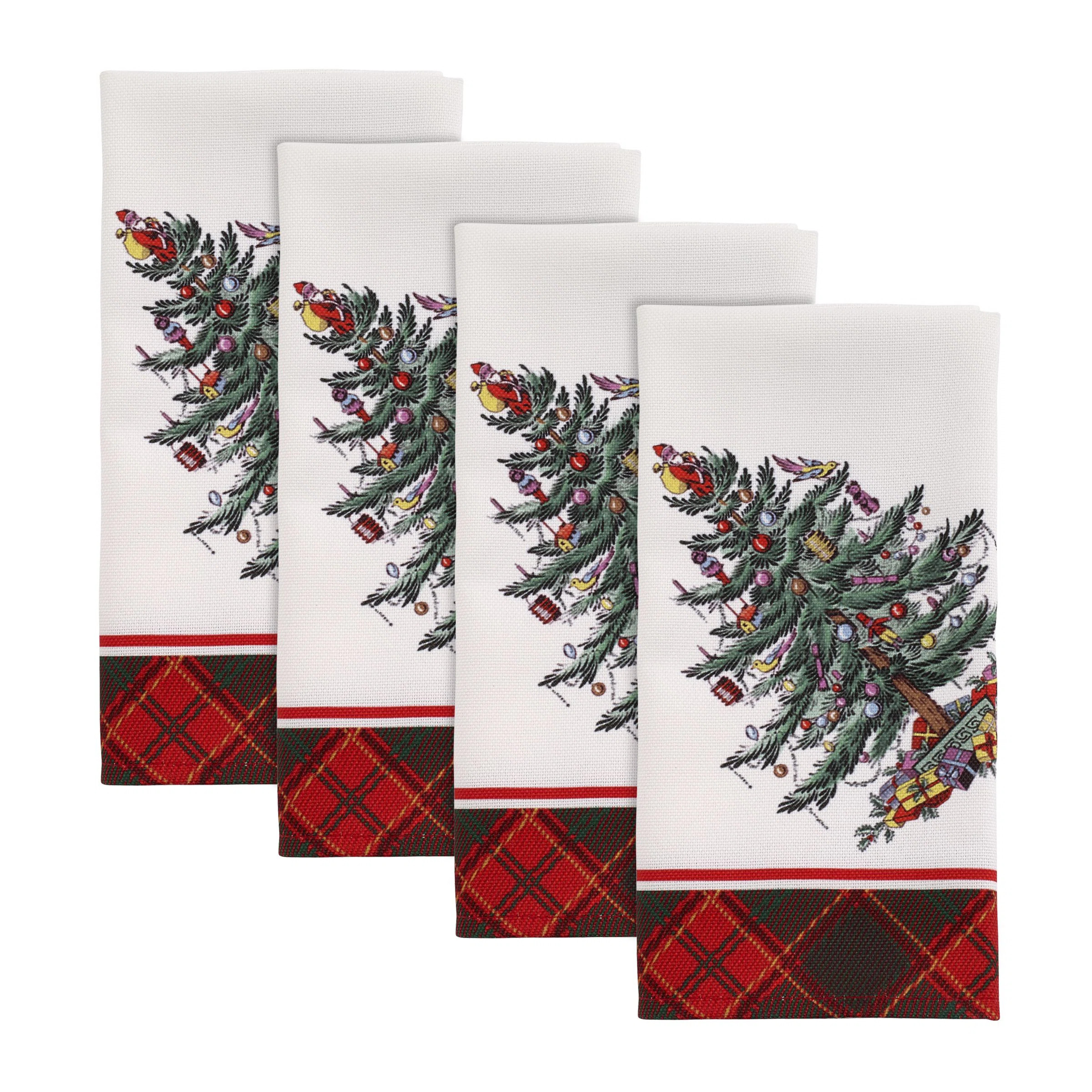 Christmas Tree Tartan 4 Piece Napkin Set (Set of 4) | Wayfair North America
