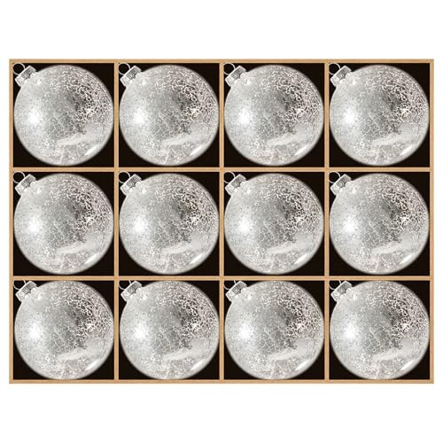DN DECONATION Christmas Decorations Mercury Glass Ball Ornaments Set of 12, 3.14” Silver Balls for Xmas Tree Decorations, Holiday Party Wedding Decor, Matte Christmas Ornament Gift | Amazon (US)