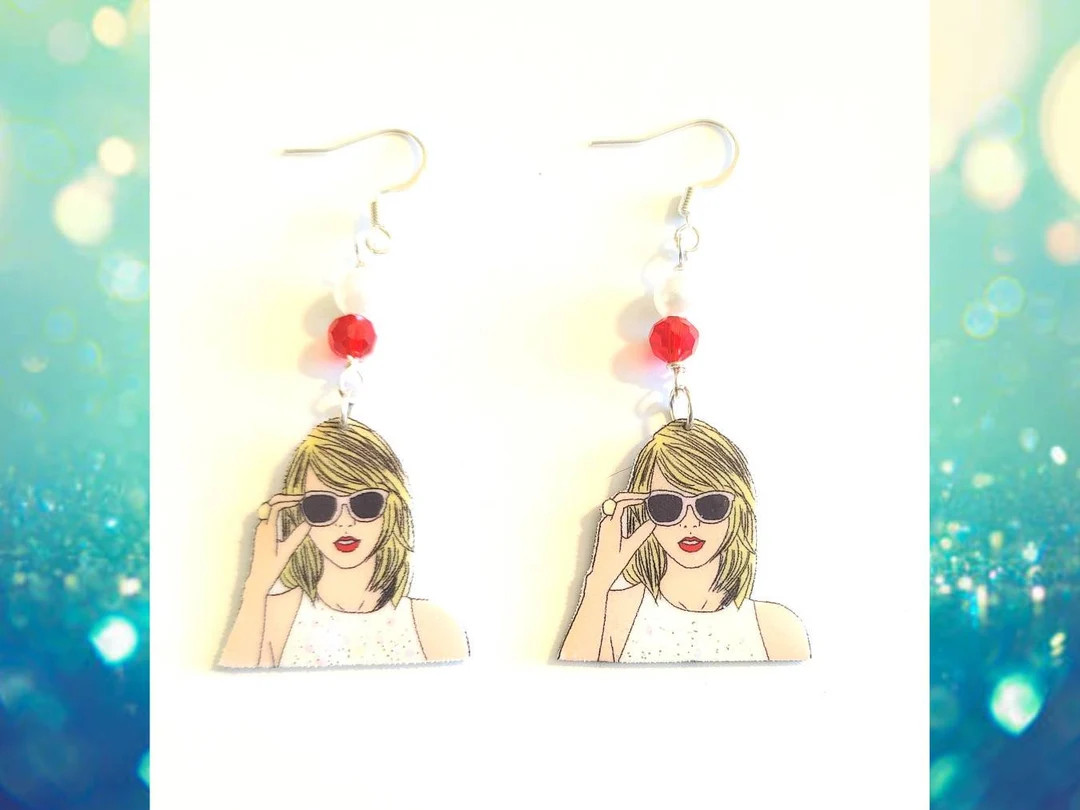 Taylor Swift Earrings  Swifties Midnights Folklore 1989 Red Karma | Etsy (US)