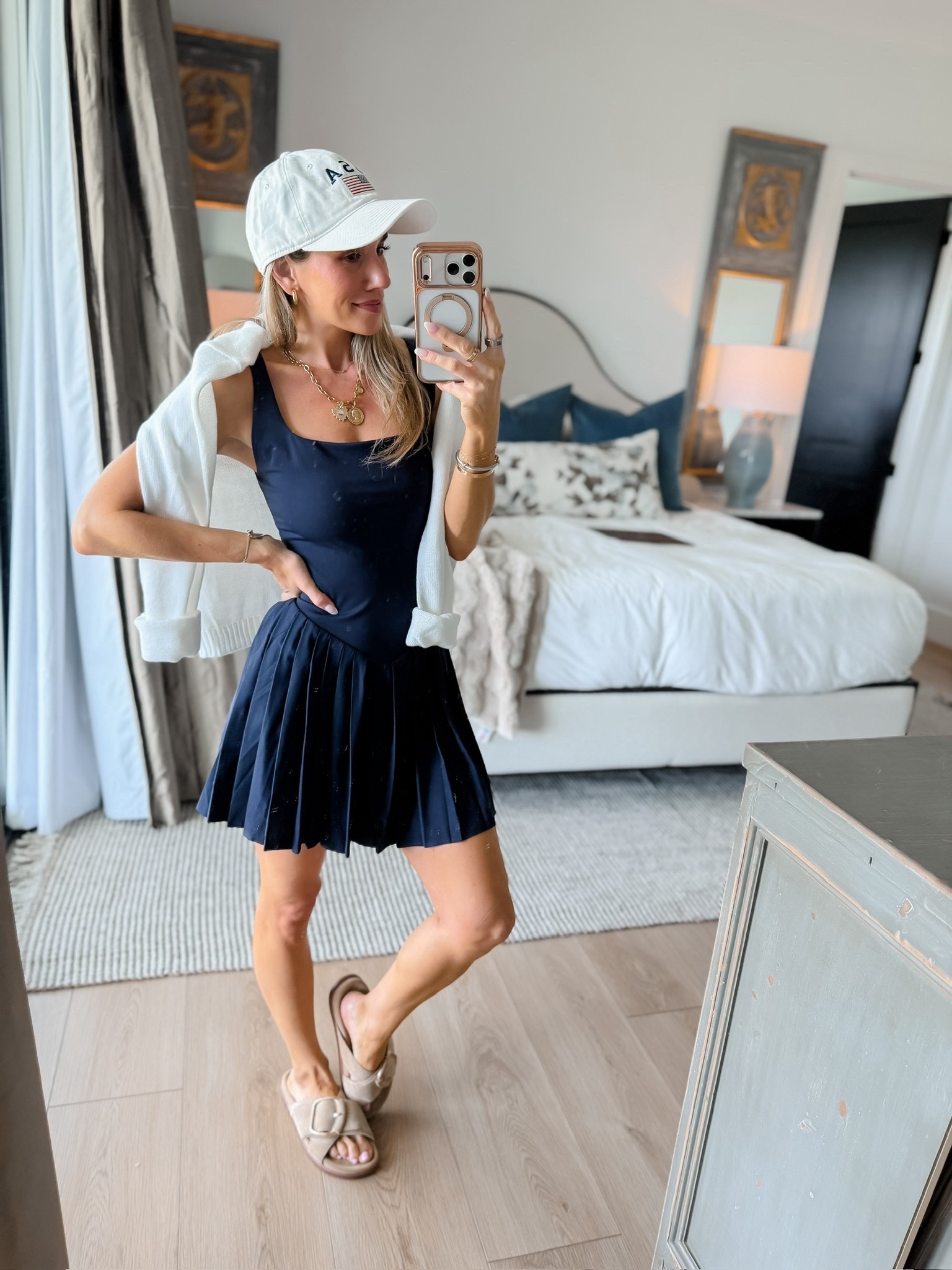 A tennis dress is MUCH more versatile than you might think! This is pretty much my go to outfit for casual every day life in the spring and summer. I love that they can be styled for errands, kids, sporting events, and even for a Disney vacation!bi’m 5’3 for reference and wearing an xs in all! 

#LTKPetite #LTKActive #LTKootd