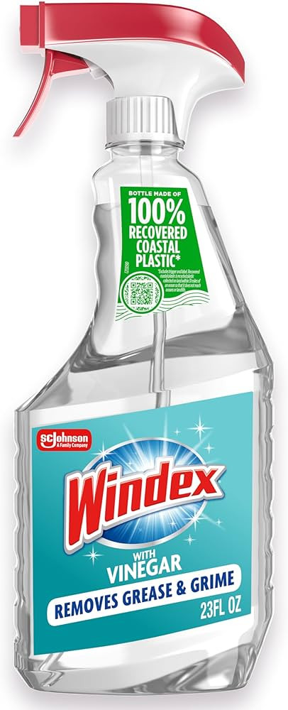 Windex Vinegar Glass and Surface Cleaner Spray Bottle, Packaging Designed to Prevent Leakage and ... | Amazon (US)