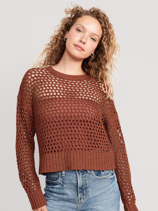 Open-Stitch Pullover Sweater for Women | Old Navy (US)