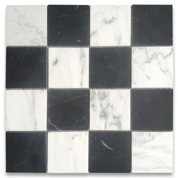 12" x 12" Marble Grid Mosaic Wall & Floor Tile | Wayfair North America