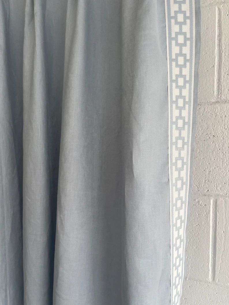 Belgium Linen Designer Drapery Weight Unlined Curtain Panel Fabric Window Treatment French Pinch ... | Etsy (US)