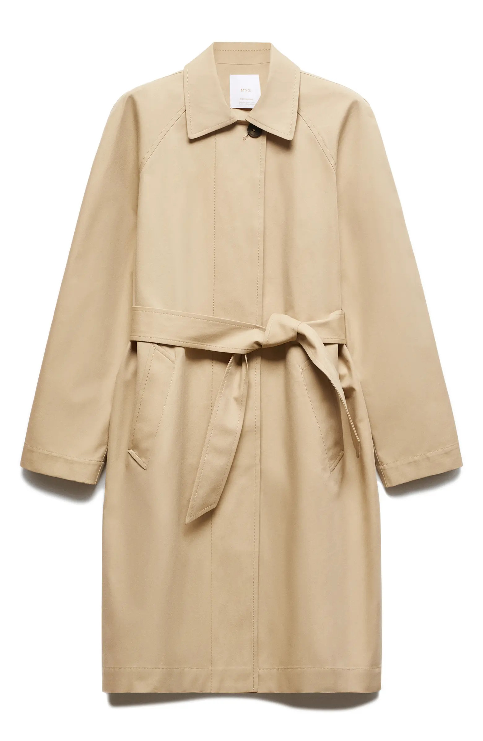 MANGO Belted Cotton Trench Coat | Nordstrom | Nordstrom