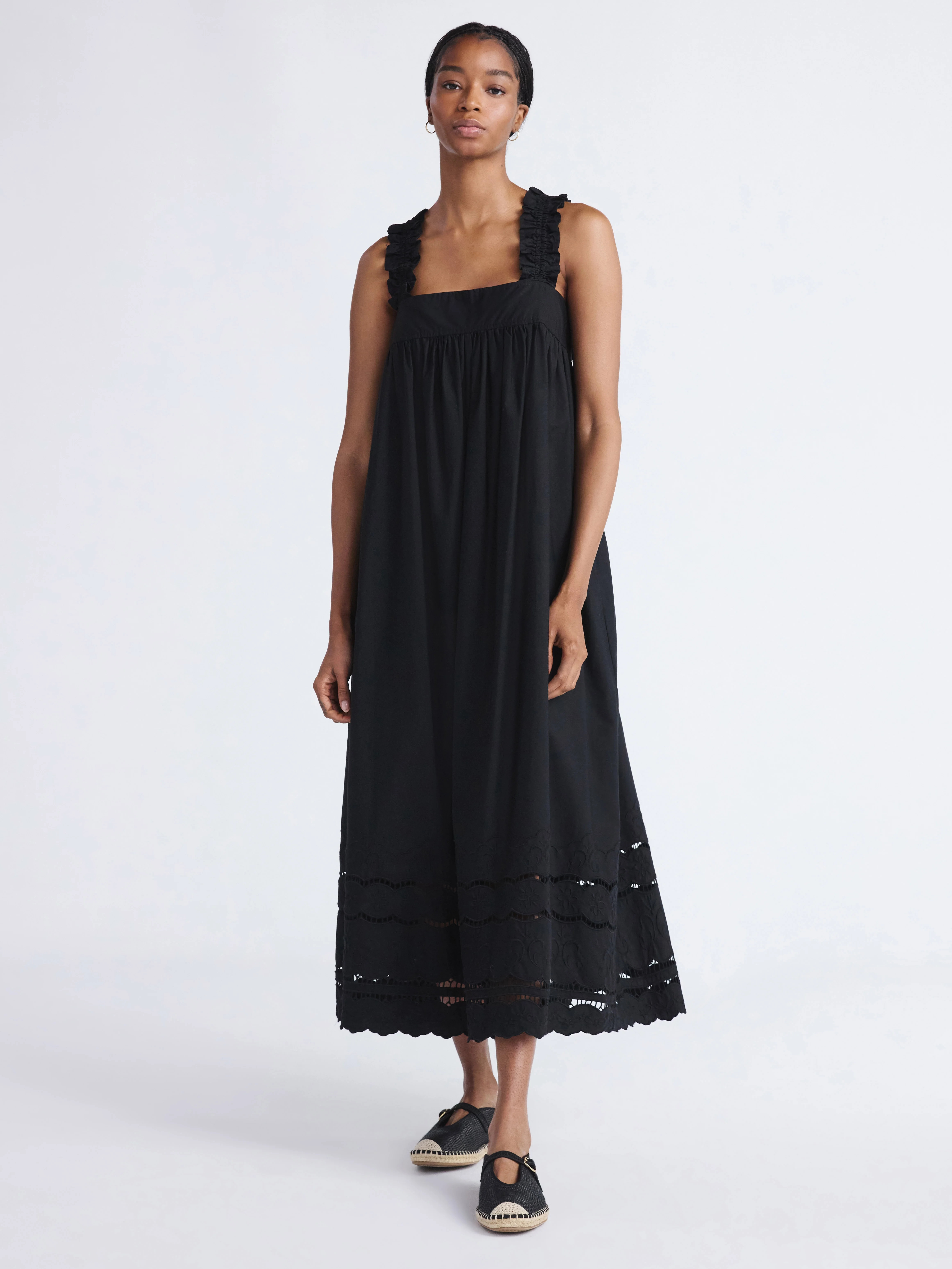 Free Assembly Women's and Women's Plus Sleeveless Cotton Eyelet Maxi Dress, Sizes XS-4X - Walmart... | Walmart (US)