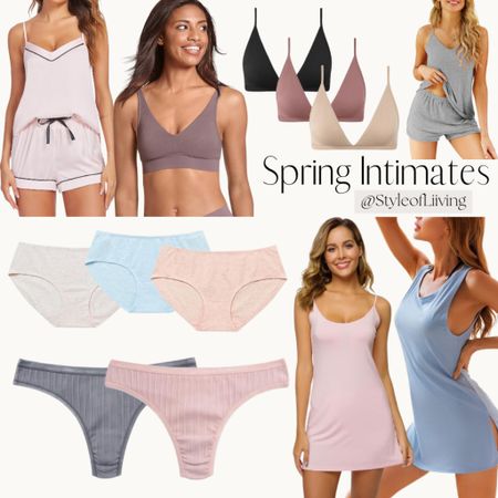 Spring intimates! Pajamas, nightgowns, panties, bras, bralettes, undies, thongs, underwear. Women’s undergarments from Amazon!

#LTKfindsunder50 #LTKfindsunder100 #LTKSeasonal