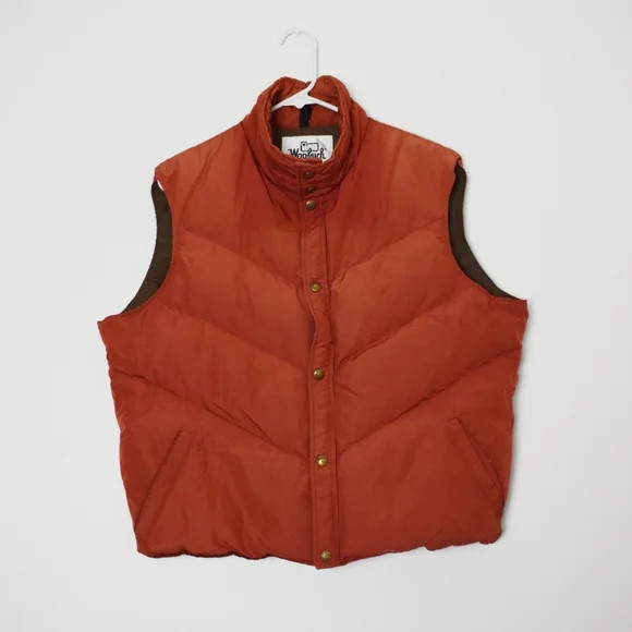 Vintage Woolrich goose down puffer vest burnt orange | Poshmark