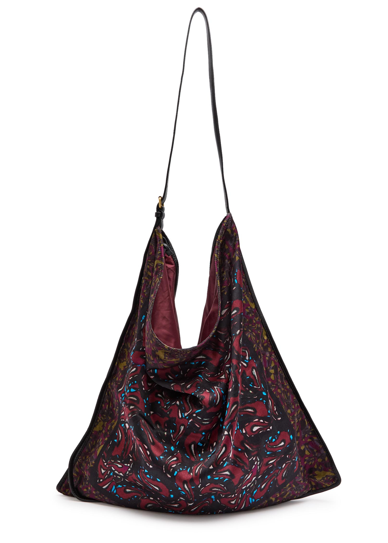 Scarf large leather and satin tote | Harvey Nichols
