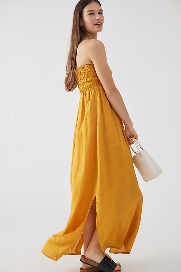 Lusana Anna Linen Maxi Dress | Urban Outfitters (US and RoW)