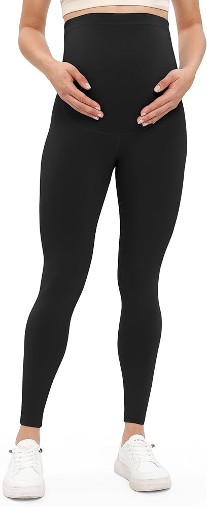 Buttergene Women's Maternity Leggings over The Belly Maternity Workout Pants Pregnancy Yoga Leggi... | Amazon (US)