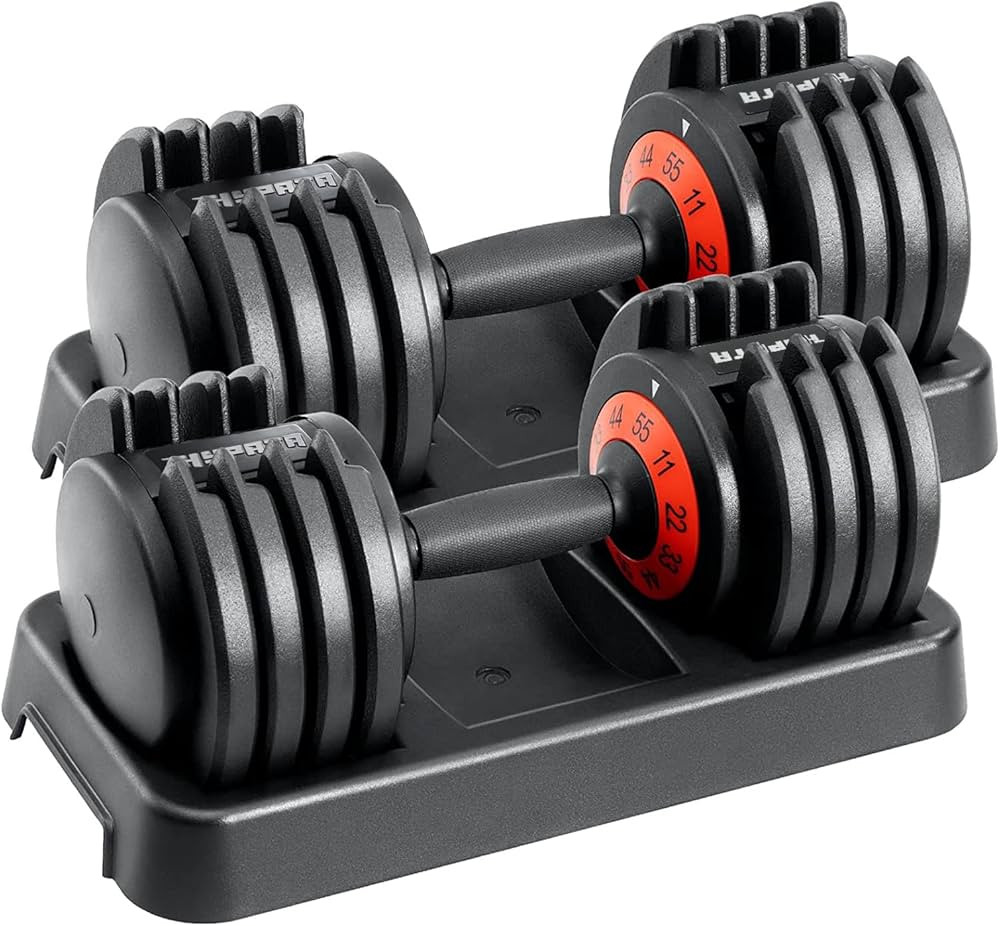 25/55 lbs Pair Adjustable Dumbbell Set, Adjust Dumbbell Weight for Exercises Pair Dumbbells for M... | Amazon (US)
