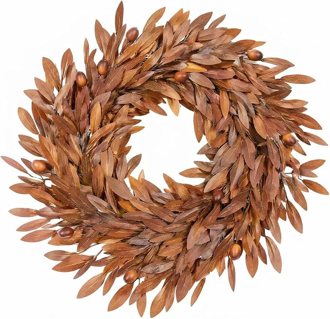 Fall Wreath for Front Door 24 Inch | Olive Branch & Berry Wreath | Neutral Farmhouse Autumn Déco... | Amazon (US)