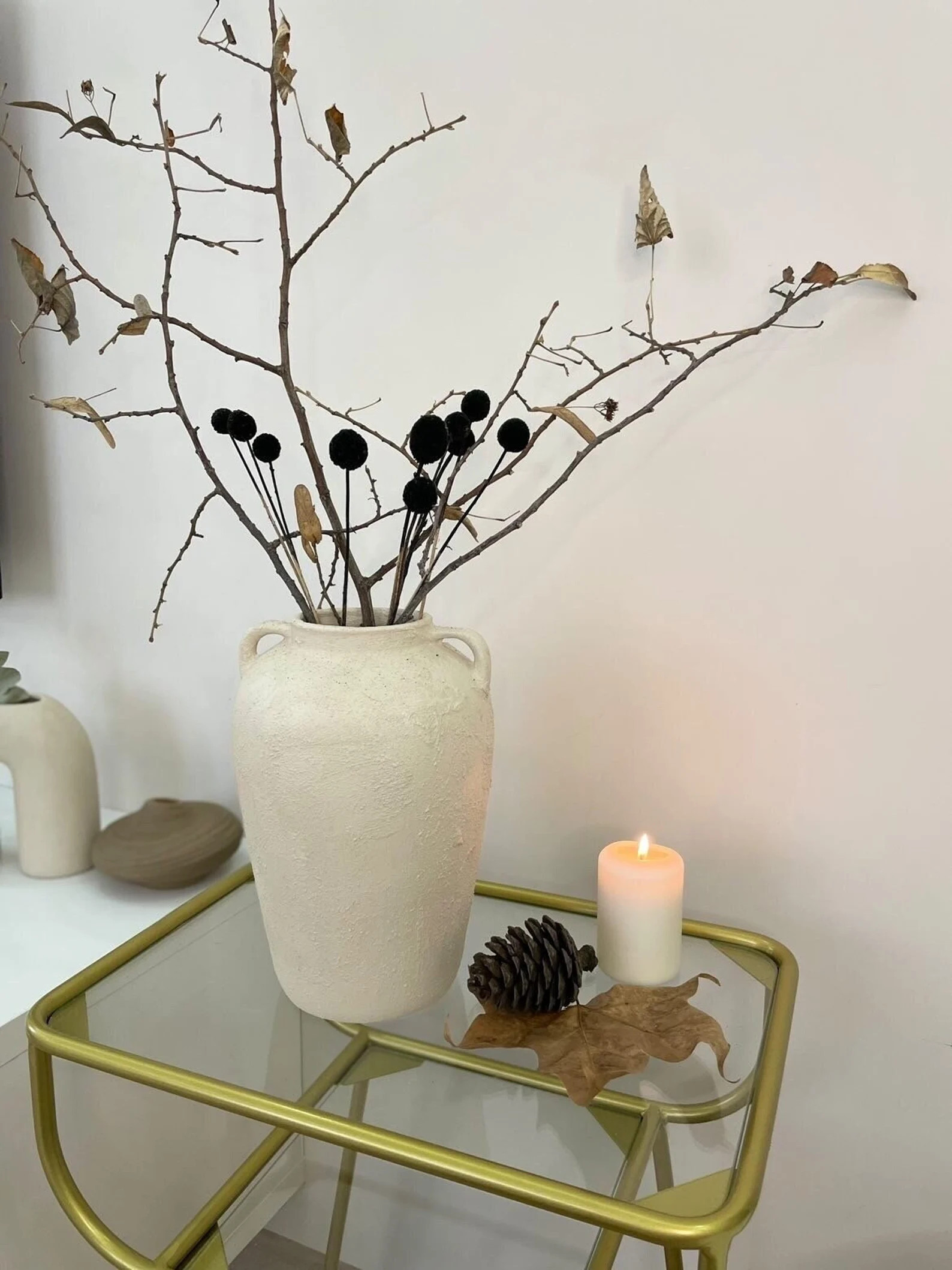 Vintage Effect Rustic Ceramic Vase, Vases for Flowers, Pottery Vase for Living Room, Floor Standi... | Etsy (US)