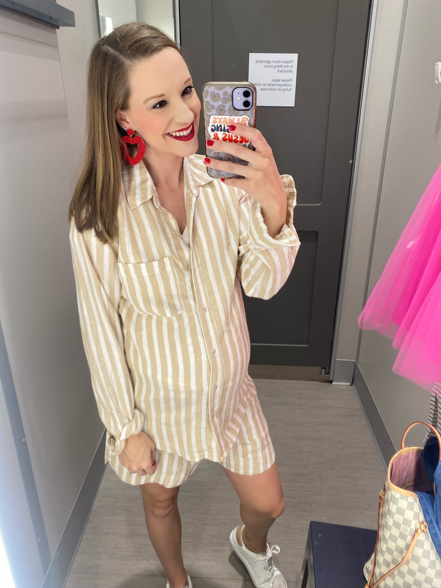 Two piece linen set at Target! Striped button front shirt paired with linen pull on shorts at Target! Spring outfit idea!! Target style!! 