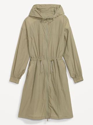 Hooded Tunic-Length Parka Jacket for Women | Old Navy (US)