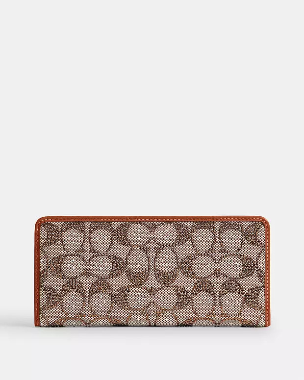 Essential Slim Wallet In Crystal Signature Jacquard | Coach (US)