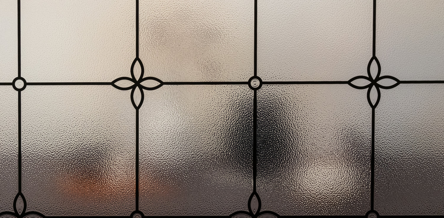 Victoria | Window Film with Textured Leaded Glass Pattern | Made in USA | Artscape