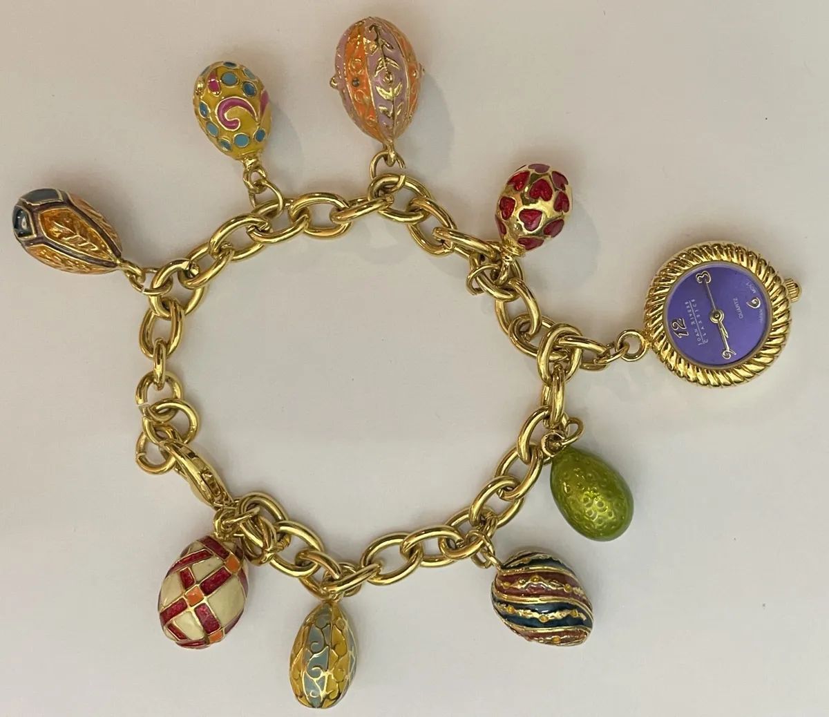 Joan Rivers Classics Bracelet  Enameled 8 Eggs Charm and Watch (018)  | eBay | eBay US