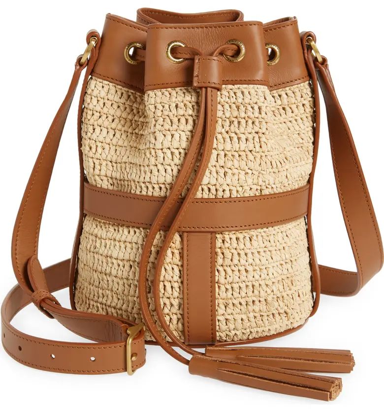 Crochet Raffia Bucket Bag | Nordstrom