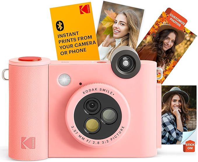 KODAK Smile+ 2-in-1 Digital Instant Print Camera & Wireless Bluetooth Photo Printer - 10MP, Speci... | Amazon (US)
