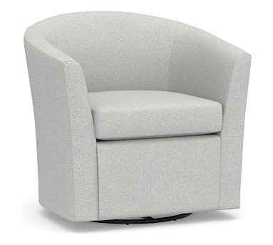 Hyde Upholstered Swivel Armchair | Pottery Barn (US)