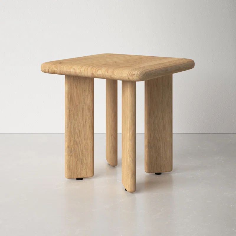 Daymon 18'' Tall Solid Wood Accent Stool | Wayfair North America