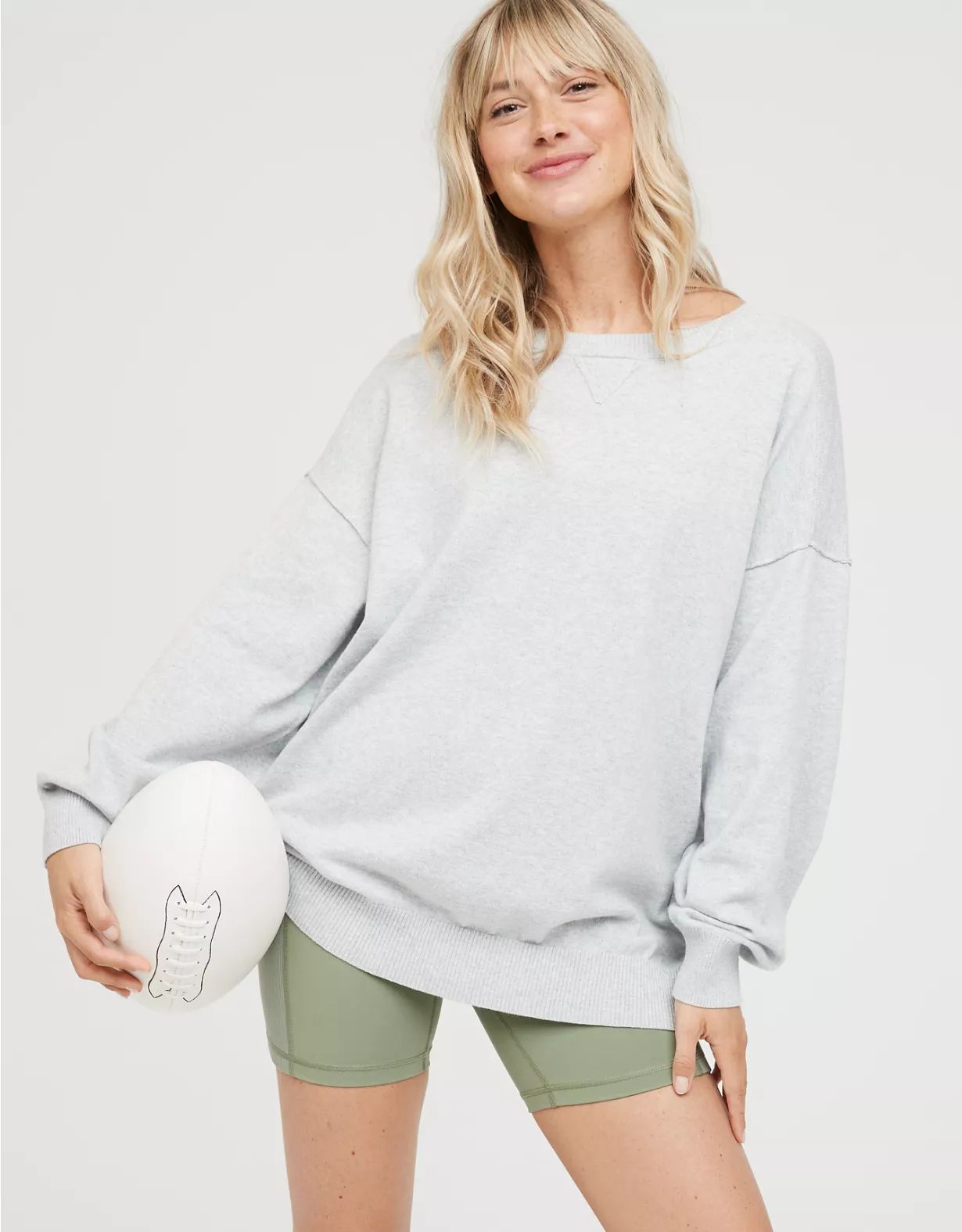 OFFLINE Oversized Crew Sweater | American Eagle Outfitters (US & CA)