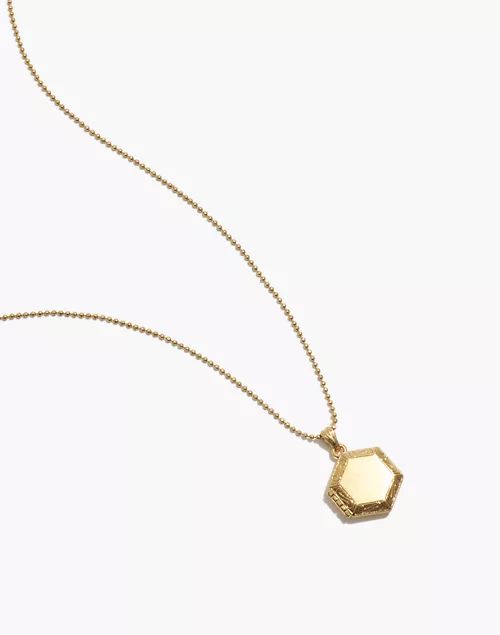 Hexagon Locket Pendant Necklace | Madewell