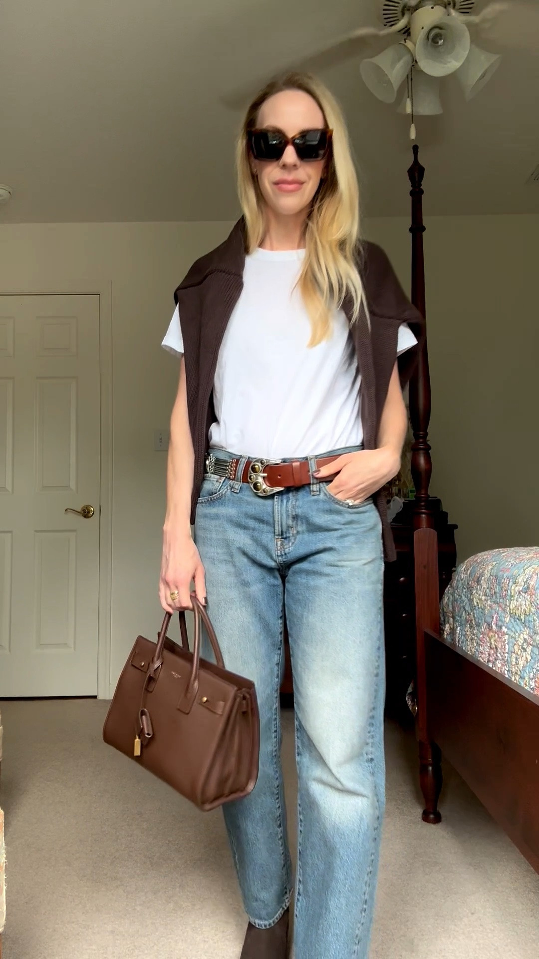 Western fall outfit, fall casual outfits over 40, @Zara western belt, brown suede cowboy boots

#LTKSeasonal #LTKOver40 #LTKSaleAlert