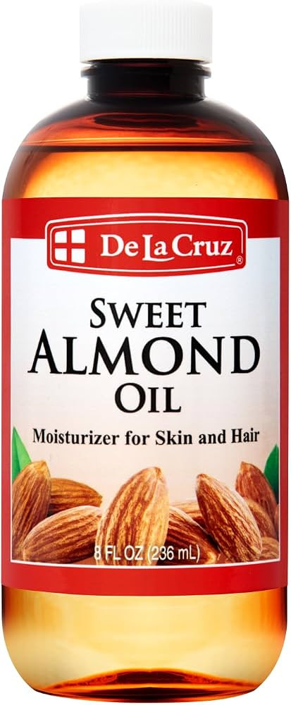 De La Cruz Sweet Almond Oil - Expeller Pressed Almond Oil for Skin and Hair 8 FL. OZ. (236 mL) | Amazon (US)