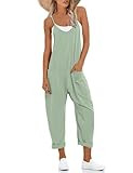 Lentta Women's Causal Jumpsuits V Neck Sleeveless Harem Overalls Stretchy Adjustable Strap Romper... | Amazon (US)