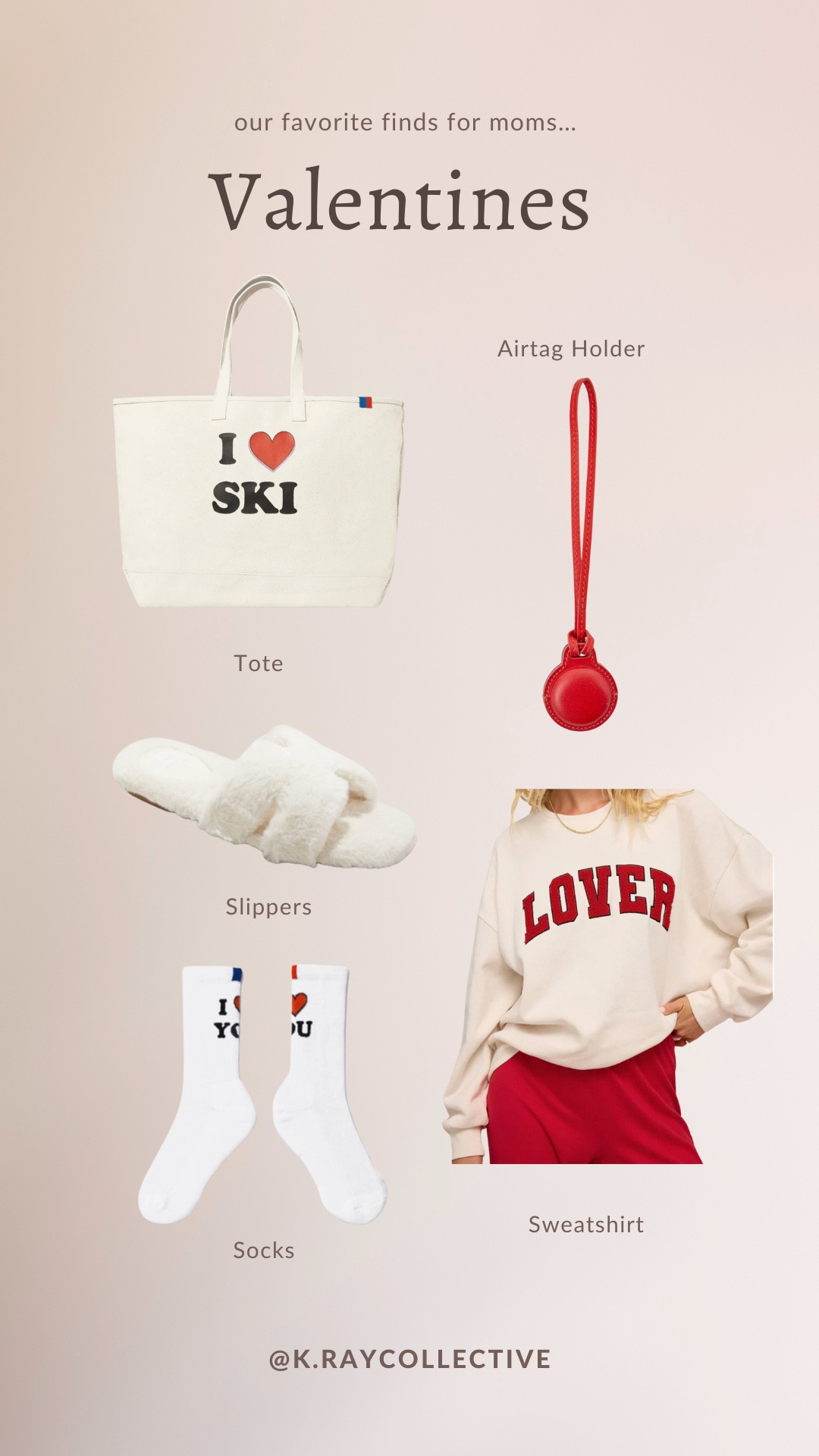 Valentine’s FINDS for her I know she will love.  This cute I love ski tote, a chic leather AirTag holder, the coziest $15 slippers, I heart socks and I’m loving this varsity style sweatshirt

#ValentinesOutfits #ValentinesGifts #GiftsForHer #ValentinesDay 

#LTKShoeCrush #LTKGiftGuide #LTKItBag