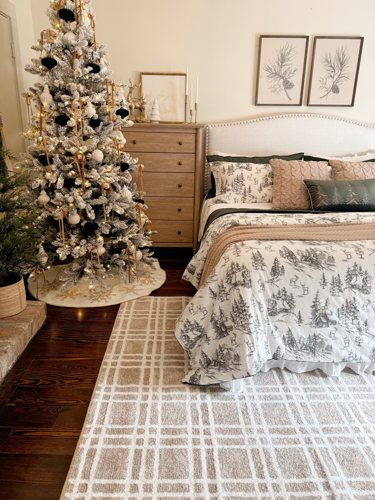 Our flocked twinkling tree and Christmas bedding is live! 

#LTKSeasonal #LTKHome