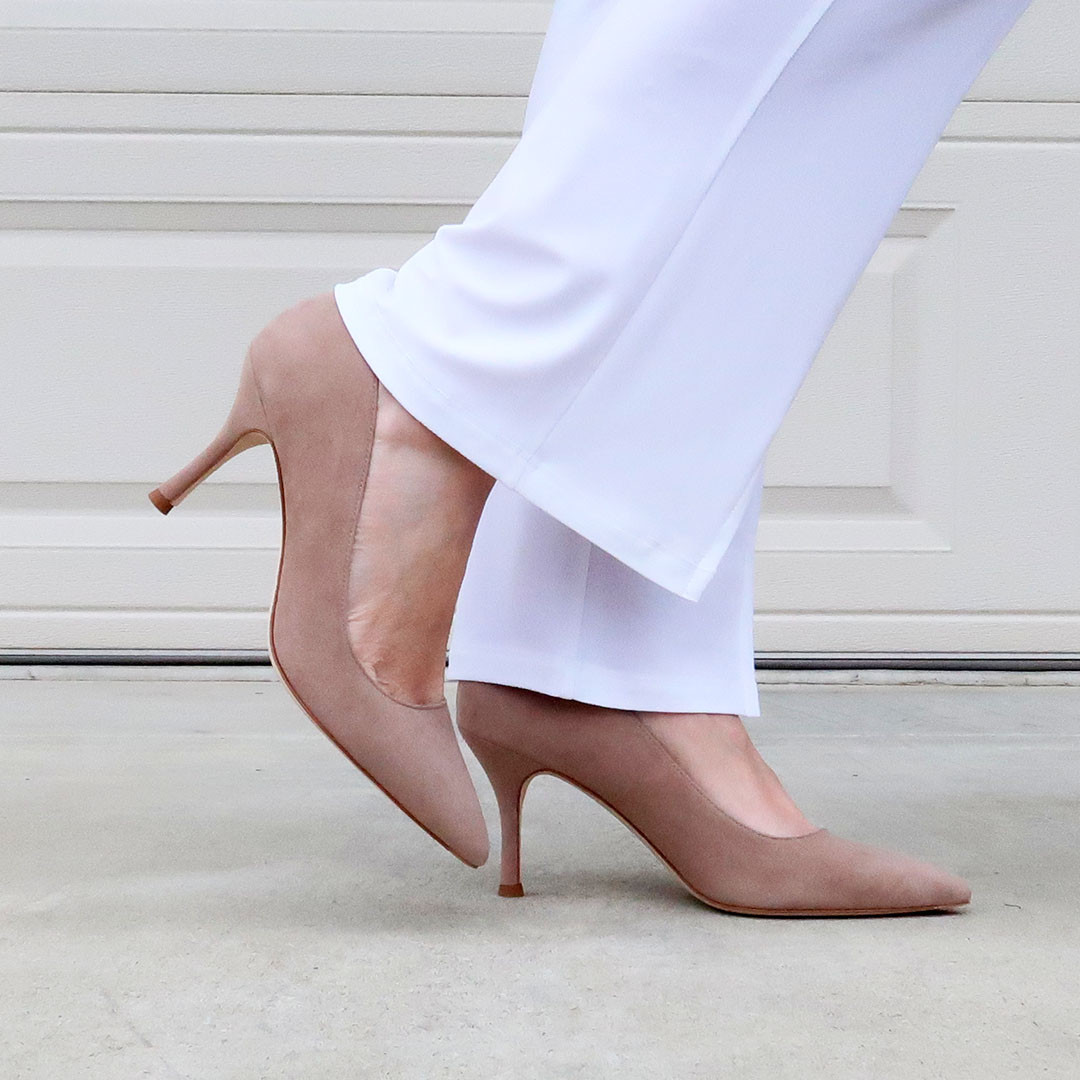 High heels with arch support. Yes, you heard correctly. These suede high heels have arch support. It's amazing! They are so comfortable! LOVE! You can snap up a pair too, use coupon code CATHY10 to save 10% on your first pair.  

 #LTKOver40 #LTKSaleAlert #LTKShoeCrush