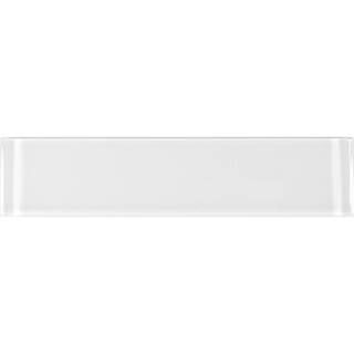 Metro Snow White Subway 3 in. x 12 in. Glossy Glass Wall Tile (10 sq. ft. / case) | The Home Depot