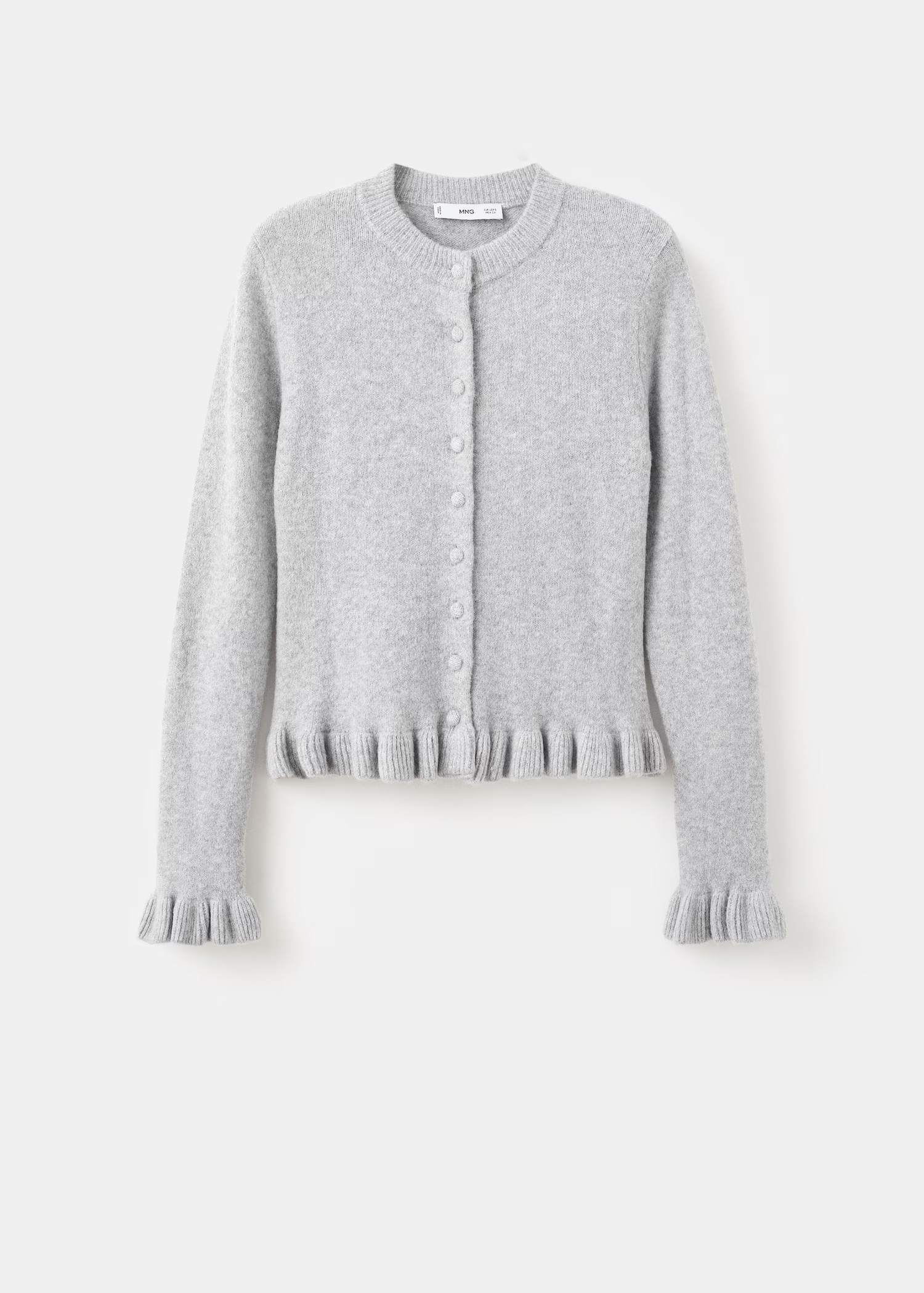 Ruffle  knit cardigan - Women | MANGO United Kingdom | MANGO (UK)