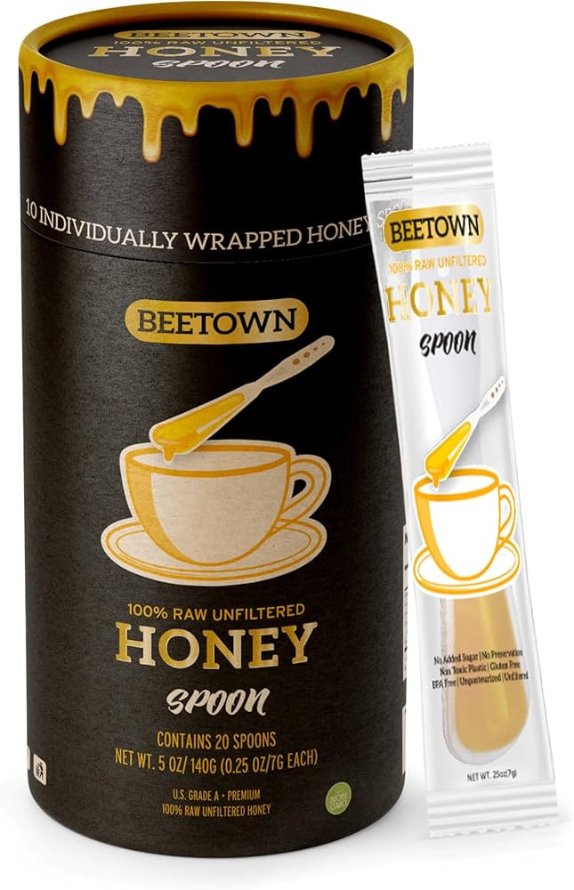 Elephant Park 100% Raw Unfiltered Honey Spoon Stirrer 20 Pack Premium US Grade A Non-GMO Individu... | Amazon (US)