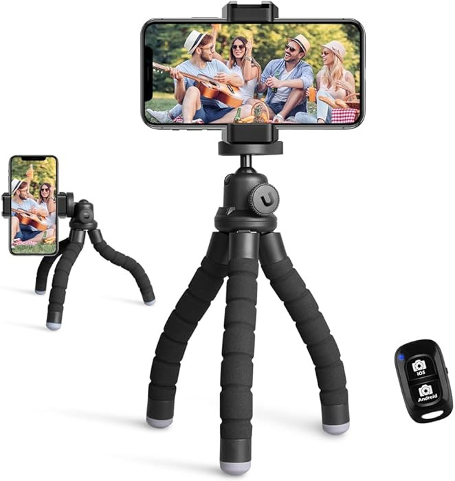 Ubeesize Phone Tripod, Portable and Flexible Tripods with Wireless Remote and Clip, Cell Phone Tr... | Amazon (US)