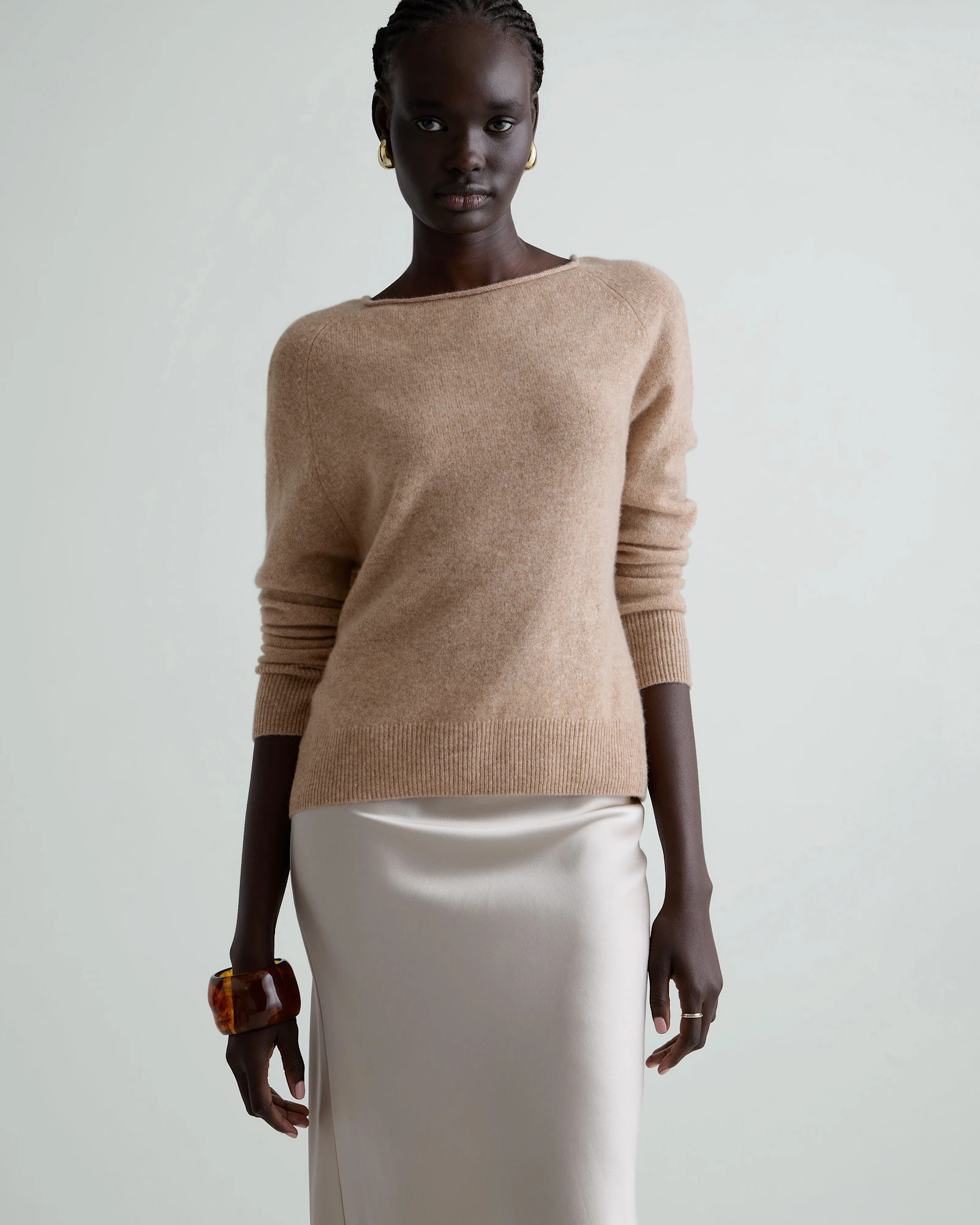 Quince | Women's Mongolian Cashmere Boatneck Sweater in Varsity Red, Size Small | Quince