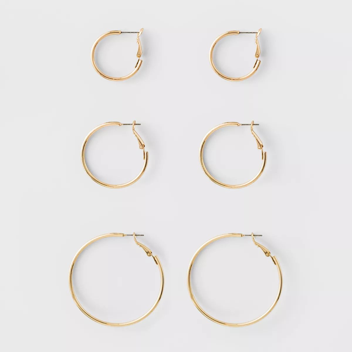 Small Hoop Earring Set 3ct - A New Day™ Gold | Target