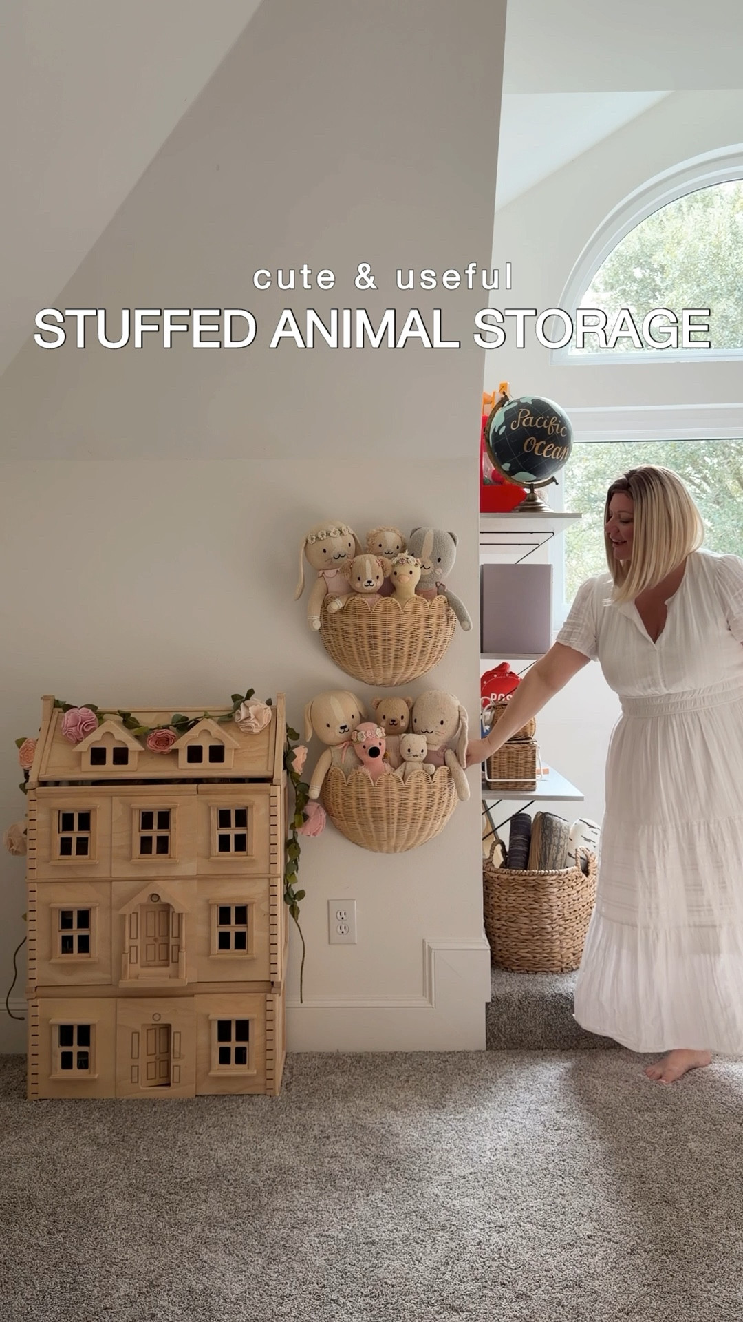 Cute decor & organizers in one!  These scallop hanging wall baskets are perfect for holding stuffed animals or small toys. 

#LTKHome #LTKmomlife