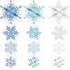 FUTUREPLUSX Acrylic Snowflake Ornaments,12PCS 4 Styles Winter Ceiling Hanging Decor Clear Plastic... | Amazon (US)