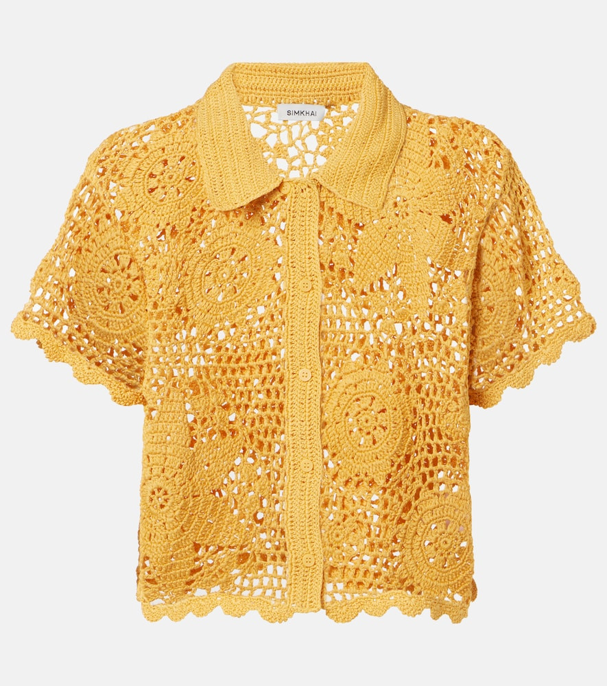 Simkhai Macks floral crochet cotton shirt | Mytheresa (US/CA)