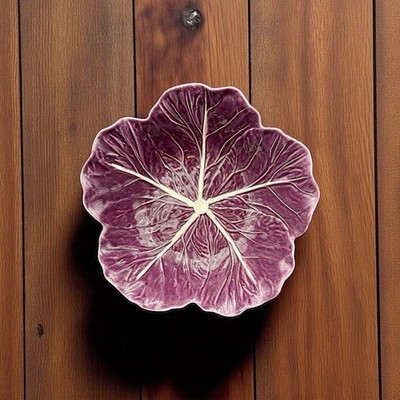 Bordallo Pinheiro / Purple CABBAGE LEAF / VEGETABLE BOWL / Portugal / 9" | eBay US