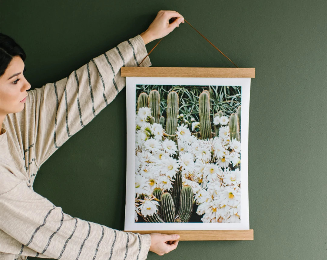 Picture Hanger Frame Magnetic Wood 12 Sizes - Etsy | Etsy (US)