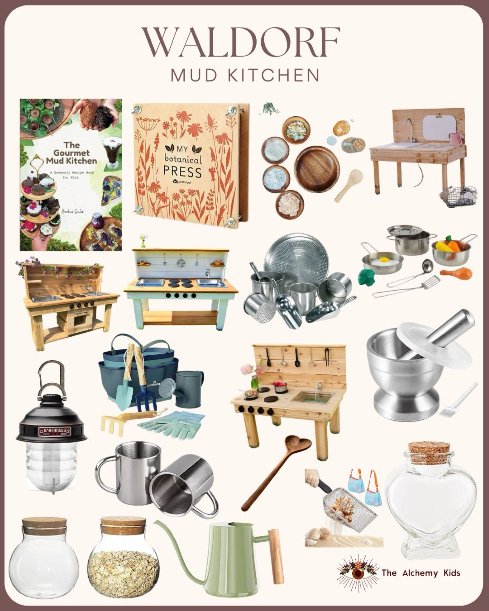 🌿 Waldorf-Inspired Mud Kitchen – A Magical Outdoor Space for Sensorial Play & Exploration! 🌳 

Step into a world of immersive nature-based play with a Waldorf-inspired mud kitchen! 🌾

Little ones can mix, mash, and create with real kitchen tools, natural ingredients, and outdoor elements, fostering imagination, independence, and fine motor skills. ✨

🪵 Wooden Mud Kitchens – These rustic playstations provide the perfect setup for outdoor cooking adventures, encouraging kids to engage in open-ended play with soil, water, flowers, and herbs. 🍂

🍴 Mini Chef Essentials – Stainless steel pots, wooden spoons, sieves, and a mortar & pestle introduce practical life skills while making mud pies, flower soups, and herbal teas. 🥣

📚 Learning Through Play – Books like 'The Gourmet Mud Kitchen' spark creativity and seasonal recipe ideas, while a botanical press lets children preserve flowers and leaves for nature studies. 🌻

⚖️ Sensory Exploration – Jars, bowls, and scoops encourage mixing and measuring, while lanterns and gardening tools turn outdoor time into a full immersive experience. 🪴

💛 Whether you’re a Waldorf homeschooling parent, a Montessori enthusiast, or a nature-inspired family, a mud kitchen is a must-have for child-led, outdoor FUN! 🌲 

#WaldorfEducation #MudKitchen #OutdoorPlay #SensoryPlay #NaturePlay #HandsOnLearning #MontessoriAtHome #WaldorfToys #CreativeKids #ScreenFreeKids

#LTKKids #LTKFamily