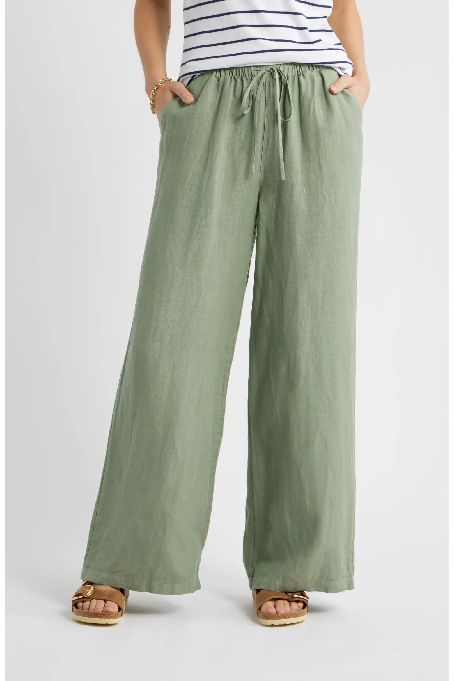 Easy Wide Leg Linen Pants (Women) | Nordstrom | Nordstrom